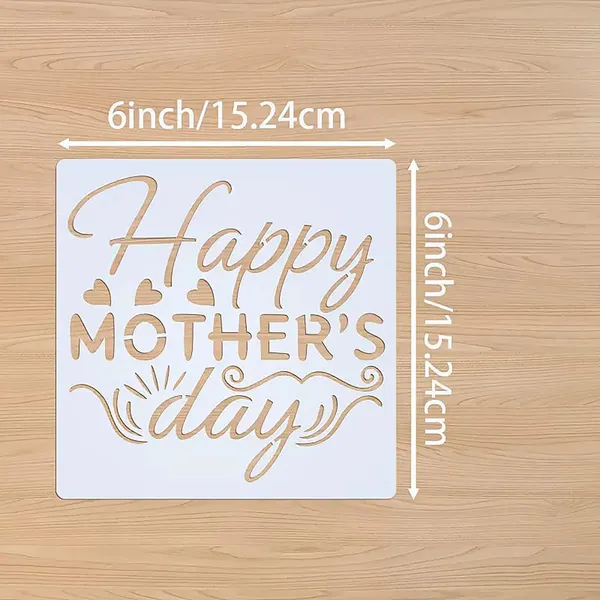 White_Mother_S_Day_Stencil_Set_Inch_Reusable_Painting_Templates_Diy_And_Craft