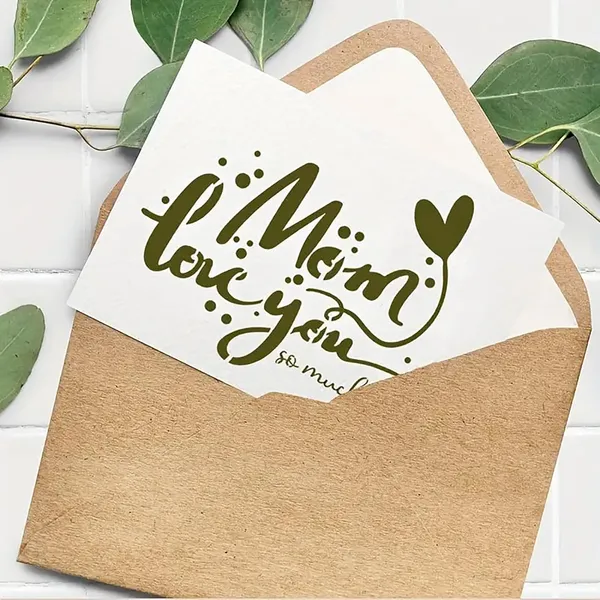 White_Happy_Mother_S_Day_Father_S_Day_Stencil_Set_Reusable_Painting_Stencils_Diy_And_Craft