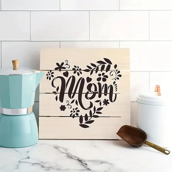 White_Happy_Mother_S_Day_Father_S_Day_Stencil_Set_Reusable_Painting_Stencils_Diy_And_Craft