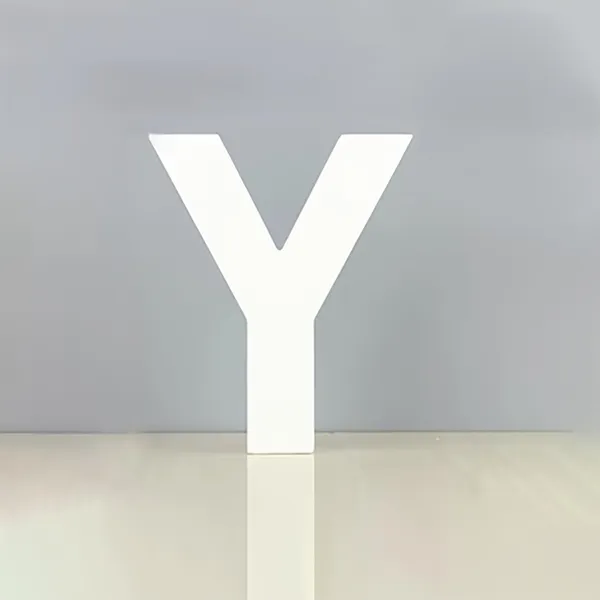 White_Standing_Letters_Y_Decoration_Pvc_Block