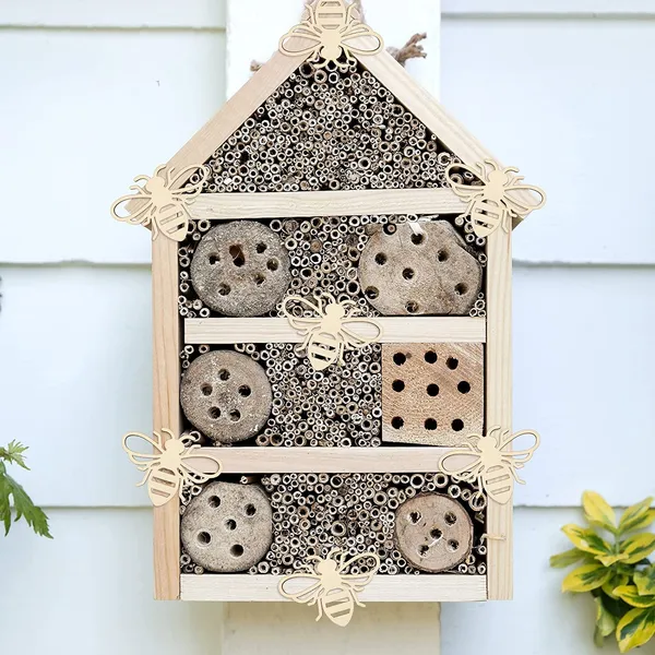 Beige_Pcs_Wooden_Bee_Home_Decor