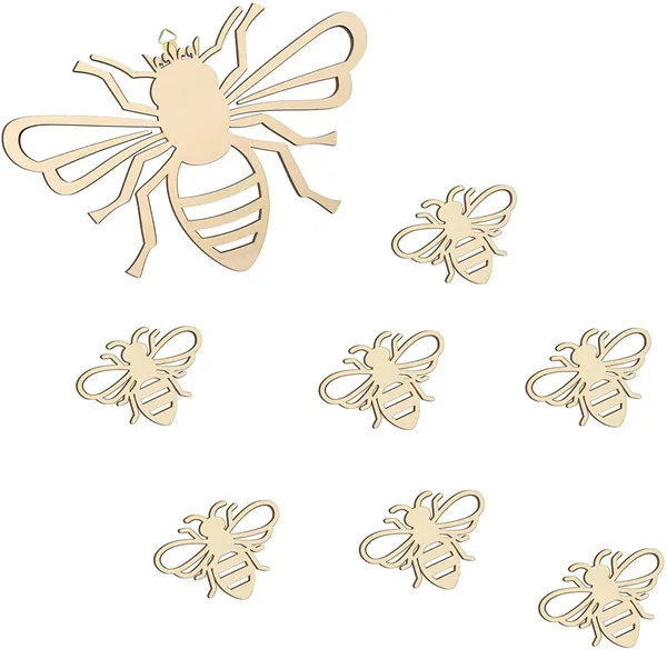 Beige_Pcs_Wooden_Bee_Home_Decor