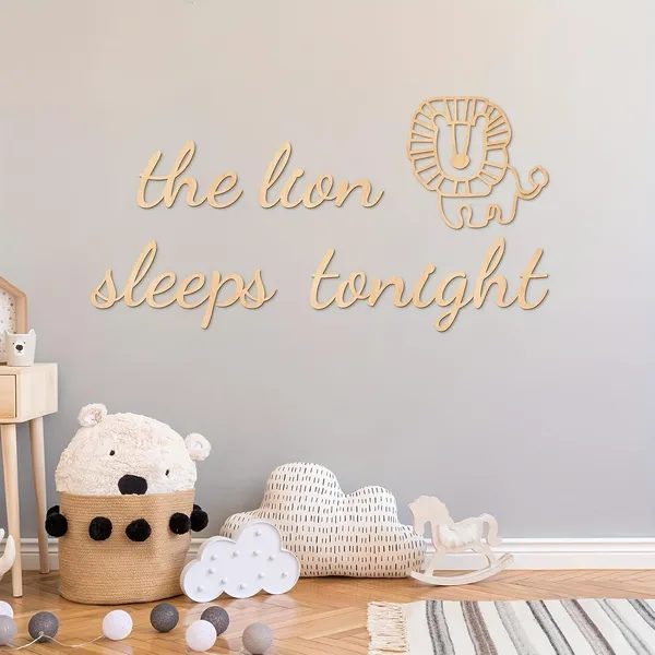 Beige_Kids_Room_Wall_Decor_The_Lion_Sleeps_Tonight_Jungle_Theme_Wooden_Wall_Art_Kids