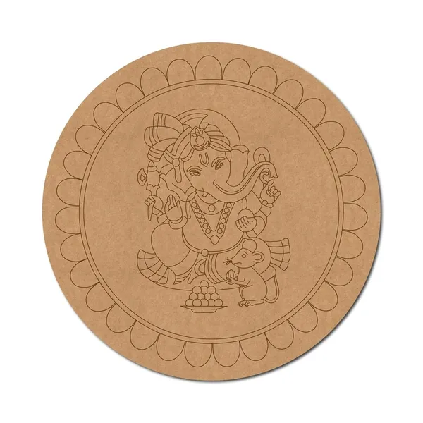 Beige_Ganesha_Pre_Marked_Round_Mdf_Base_Kids