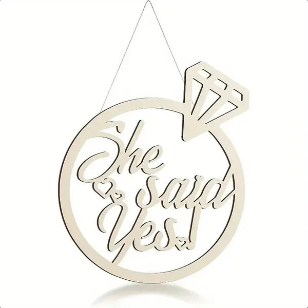 Beige_She_Said_Yes_Wooden_Sign_Engagement_Ring_Cutout_Rustic_Wedding_Bridal_Shower_Hanging_Decor_Engagement_Party_Photo_Booth_Prop_Wedding
