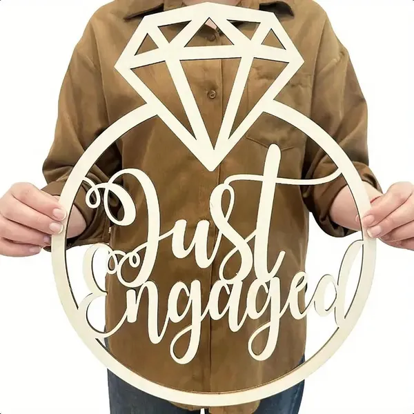 Beige_Just_Engaged_Wooden_Sign_Diamond_Ring_Cutout_Rustic_Engagement_Party_Decor_Wedding_Bridal_Shower_Hanging_Sign_Bachelorette_Photo_Booth_Prop_Wedding