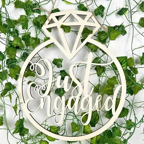 Beige_Just_Engaged_Wooden_Sign_Diamond_Ring_Cutout_Rustic_Engagement_Party_Decor_Wedding_Bridal_Shower_Hanging_Sign_Bachelorette_Photo_Booth_Prop_Wedding