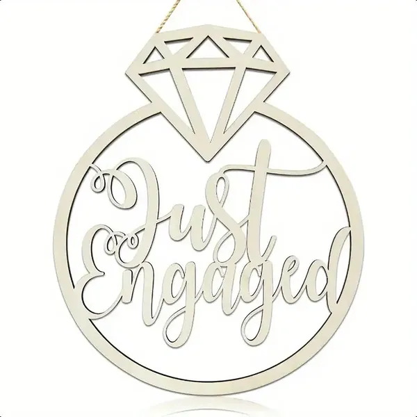 Beige_Just_Engaged_Wooden_Sign_Diamond_Ring_Cutout_Rustic_Engagement_Party_Decor_Wedding_Bridal_Shower_Hanging_Sign_Bachelorette_Photo_Booth_Prop_Wedding