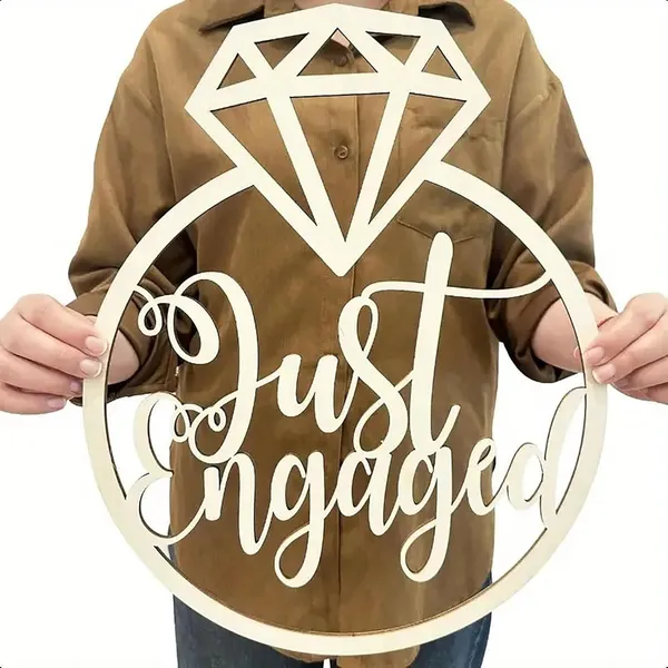 Beige_Just_Engaged_Wooden_Sign_Diamond_Ring_Cutout_Rustic_Engagement_Party_Decor_Wedding_Bridal_Shower_Hanging_Sign_Bachelorette_Photo_Booth_Prop_Wedding