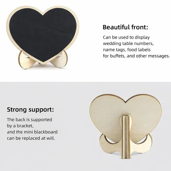 Beige_Mini_Wooden_Heart_Shape_Chalkboards_Wedding