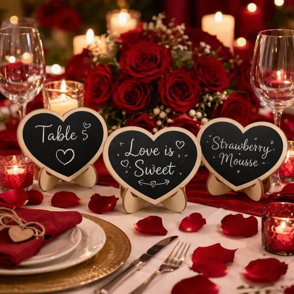 Beige_Mini_Wooden_Heart_Shape_Chalkboards_Wedding