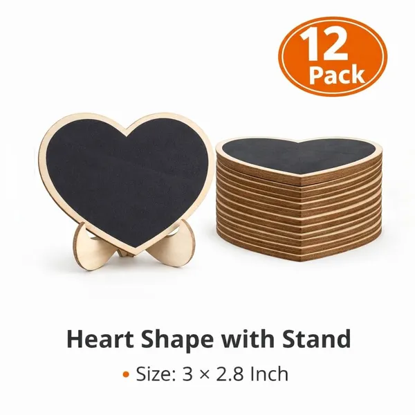Beige_Mini_Wooden_Heart_Shape_Chalkboards_Wedding