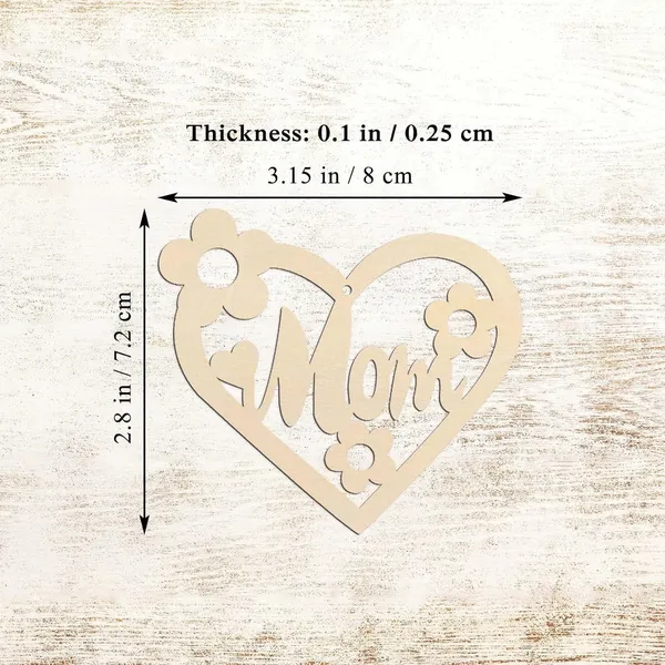 Beige_Wooden_Mom_Heart_Shaped_Ornaments_Diy_And_Craft