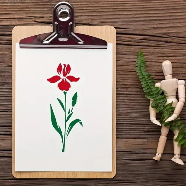 White_Floral_Stencil_Reusable_Plastic_Craft_Templates_Diy_And_Craft