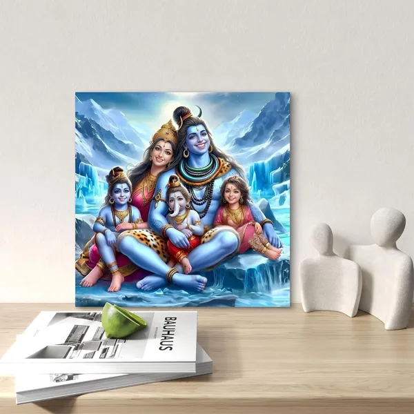 Multicolour_Lord_Shiva_Family_Wall_Art_Hindu_Home_Decor_Home_Decor