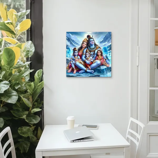 Multicolour_Lord_Shiva_Family_Wall_Art_Hindu_Home_Decor_Home_Decor