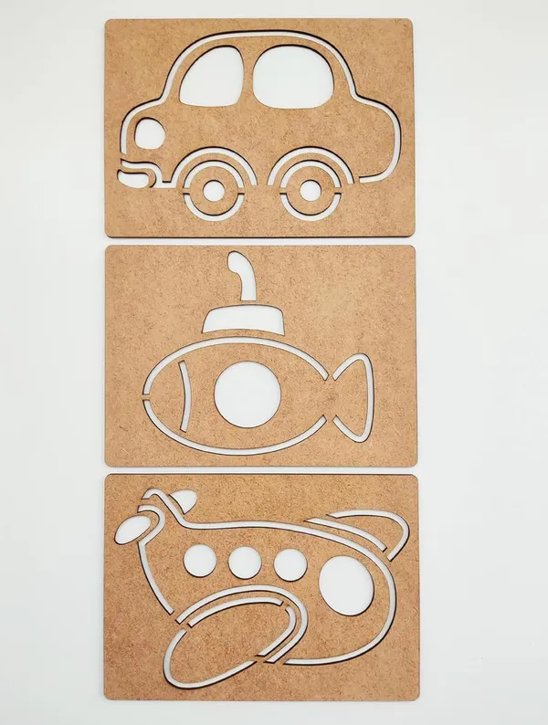 Beige_Rectangle_Mdf_Vehicle_Template_Boards_Diy_And_Craft
