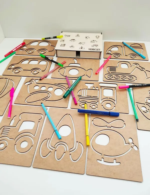 Beige_Rectangle_Mdf_Vehicle_Template_Boards_Diy_And_Craft