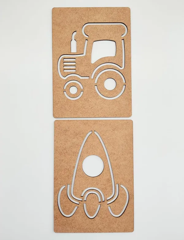 Beige_Rectangle_Mdf_Vehicle_Template_Boards_Diy_And_Craft