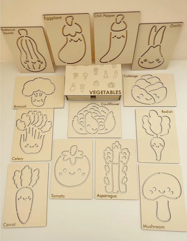 Beige_Rectangle_Mdf_Vegetable_Template_Boards_Diy_And_Craft