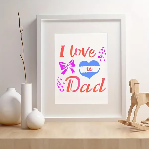 White_Happy_Mother_S_Day_Father_S_Day_Heart_Shape_Painting_Stencil_Diy_And_Craft