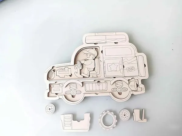 Beige_Wooden_Layer_Car_Puzzle_Cutout_Kids