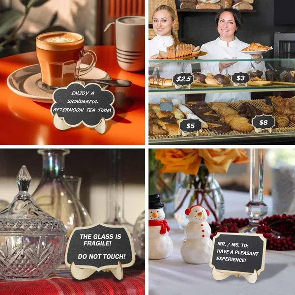 Beige_Mini_Chalkboard_Signs_Food_Labels_Small_Wooden_Blackboard_Wedding
