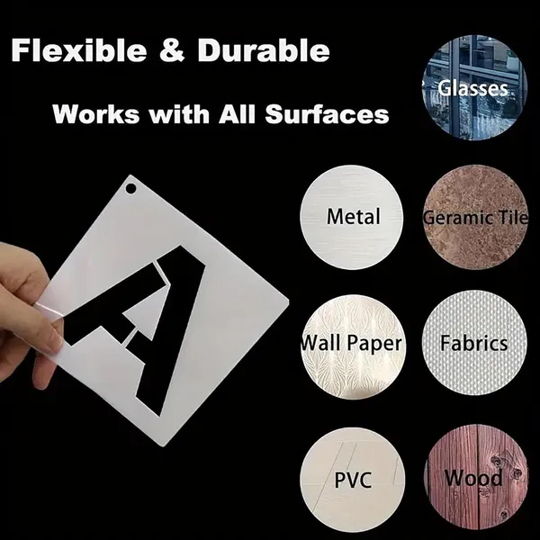 White_Reusable_Alphabet_Number_Stencils_Diy_And_Craft