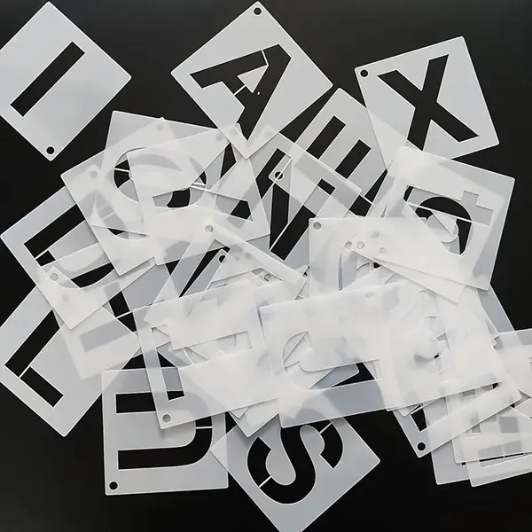White_Reusable_Alphabet_Number_Stencils_Diy_And_Craft