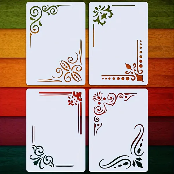 White_Corner_Stencil_Set_Reusable_Plastic_Lace_Edging_Templates_Diy_And_Craft