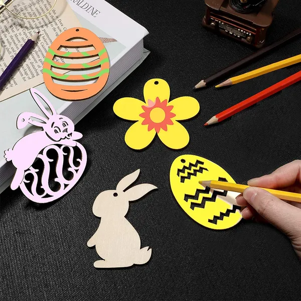 Beige_Easter_Crafts_Wooden_Ornaments_Unfinished_Crafts_Wood_Hanging_Ropes_Egg_Bunny_Chicken_Flower_Shape_Kids