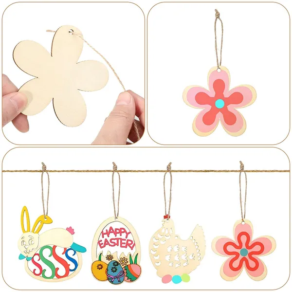 Beige_Easter_Crafts_Wooden_Ornaments_Unfinished_Crafts_Wood_Hanging_Ropes_Egg_Bunny_Chicken_Flower_Shape_Kids