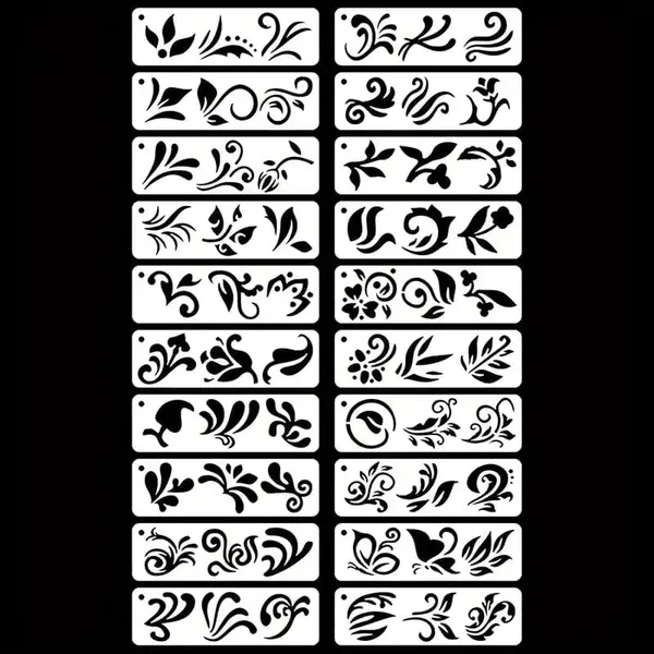 White_Face_Painting_Stencil_Kit_Reusable_Pet_Templates_Kids
