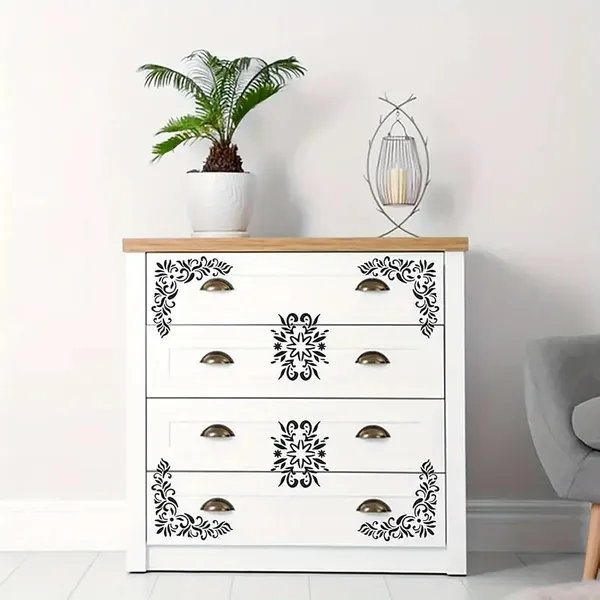White_Corner_Stencils_Home_Decor