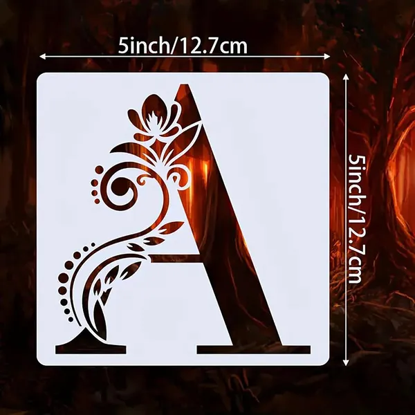 White_Flower_Letter_Stencils_Diy_And_Craft