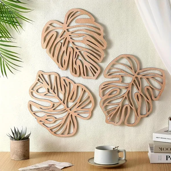 Beige_Tropical_Palm_Leaf_Wall_Art_Home_Decor
