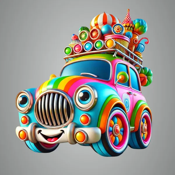 Beige_Toon_Kids_D_Car_Wall_Hanging_Mdf_Cutouts_Size_D_Illusion_Cartoon_Car_Kids