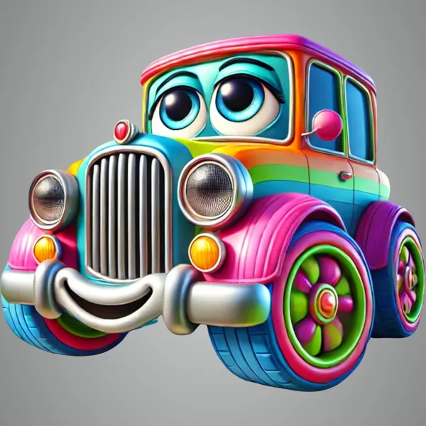 Beige_Toon_Kids_Car_Toys_Wall_Hanging_Mdf_Cutouts_D_Illusion_Cartoon_Car_Kids