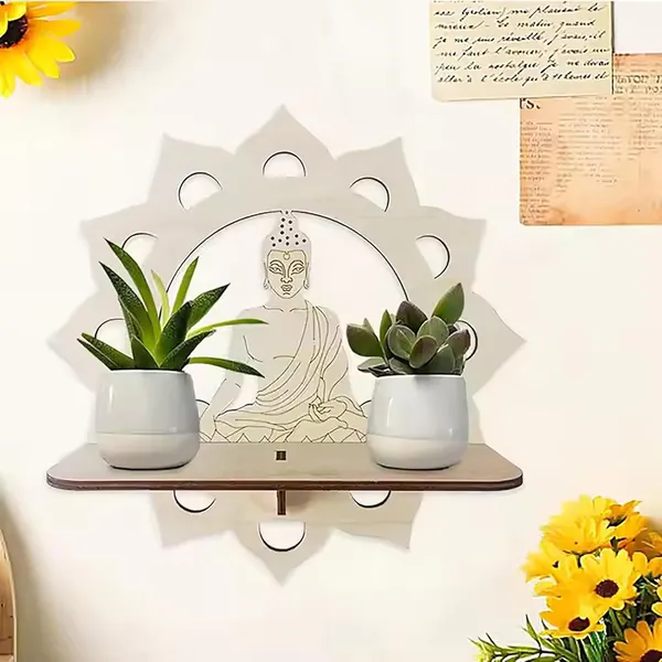 Beige_Wooden_Buddha_Statue_Wall_Storage_Rack_Yoga_Room_Home_Decor
