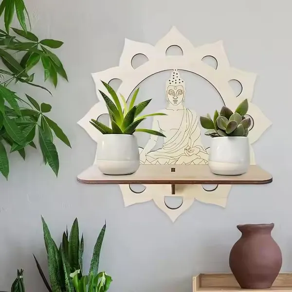 Beige_Wooden_Buddha_Statue_Wall_Storage_Rack_Yoga_Room_Home_Decor