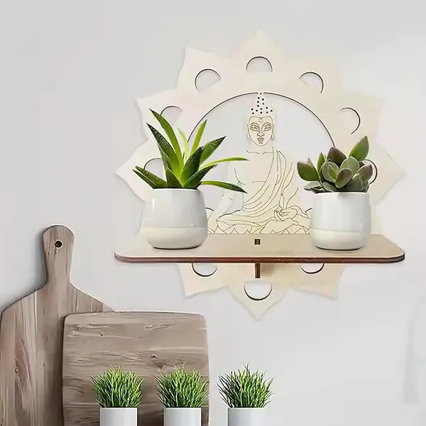 Beige_Wooden_Buddha_Statue_Wall_Storage_Rack_Yoga_Room_Home_Decor