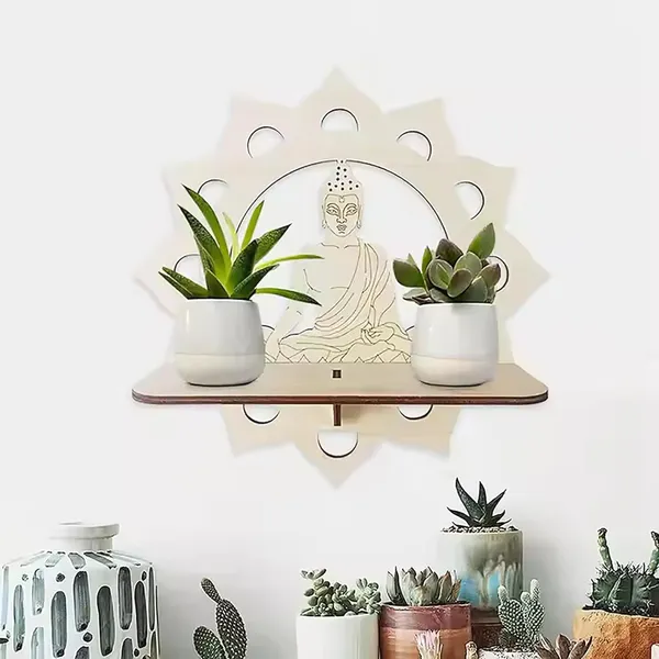 Beige_Wooden_Buddha_Statue_Wall_Storage_Rack_Yoga_Room_Home_Decor
