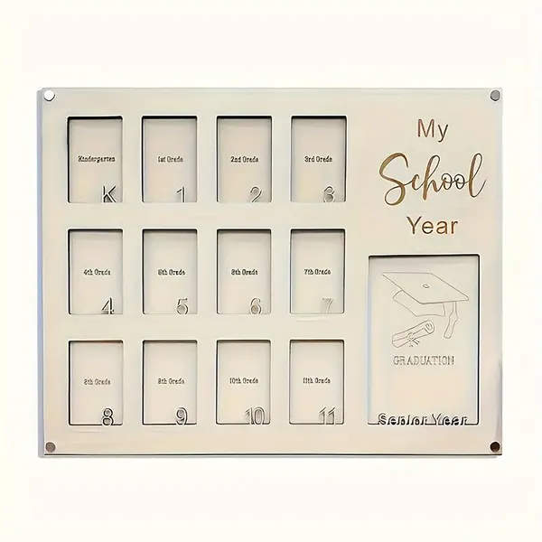 Beige_My_First_School_Board_Years_Photo_Frame_Compartment_Graduation_Display_Wall_Hanging_Memory_Board_Home_Decor