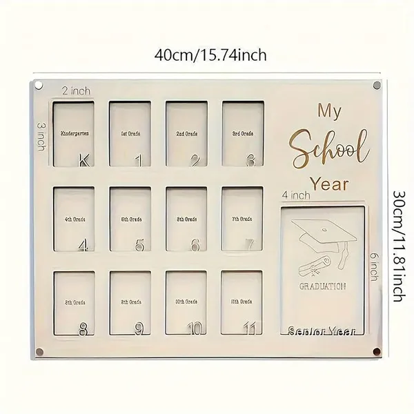Beige_My_First_School_Board_Years_Photo_Frame_Compartment_Graduation_Display_Wall_Hanging_Memory_Board_Home_Decor
