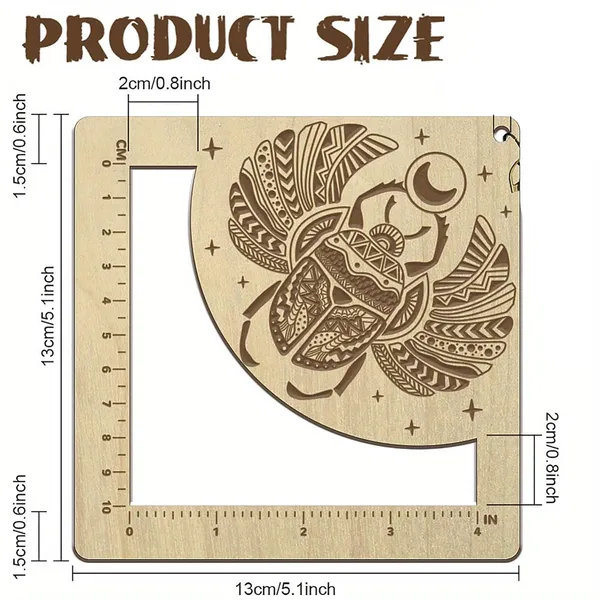 Beige_Square_Frame_Crochet_Ruler_Wooden_Knitting_Needle_Gauge_General