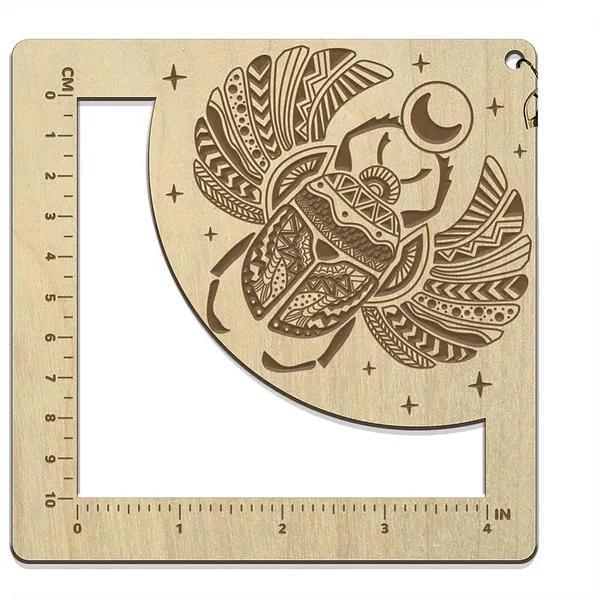 Beige_Square_Frame_Crochet_Ruler_Wooden_Knitting_Needle_Gauge_General