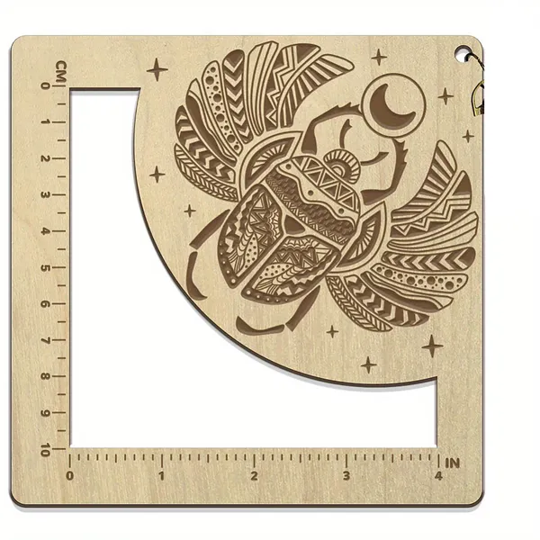 Beige_Square_Frame_Crochet_Ruler_Wooden_Knitting_Needle_Gauge_General