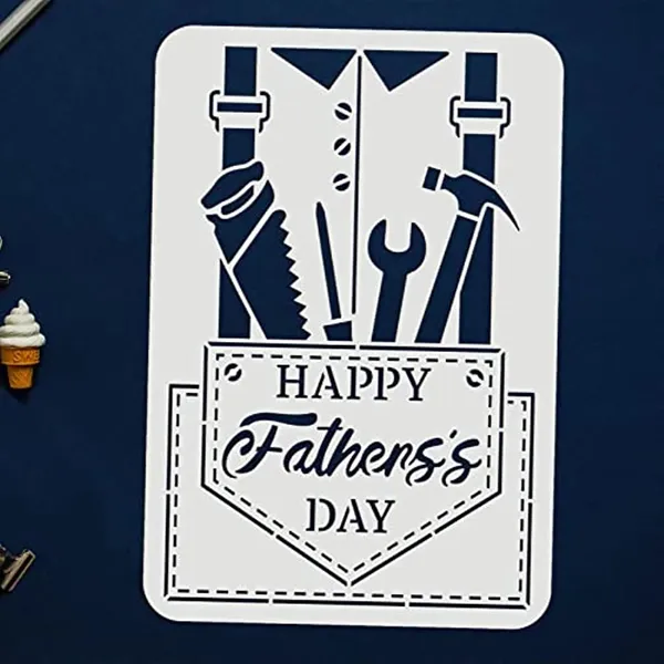 White_Happy_Father_S_Day_Stencil_Diy_And_Craft