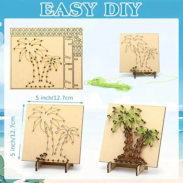 Beige_Summer_String_Art_Kits_Wooden_Boards_Diy_And_Craft