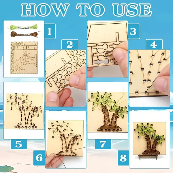 Beige_Summer_String_Art_Kits_Wooden_Boards_Diy_And_Craft